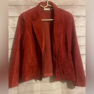 Women’s corduroy blazer. Deep rust color. Size 10. Perfect condition.